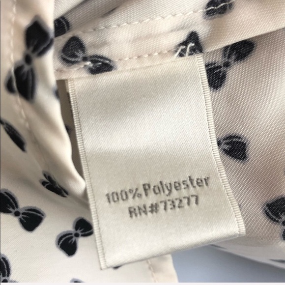 LC Lauren Conrad bow print Shirt Size Medium - Picture 5 of 8